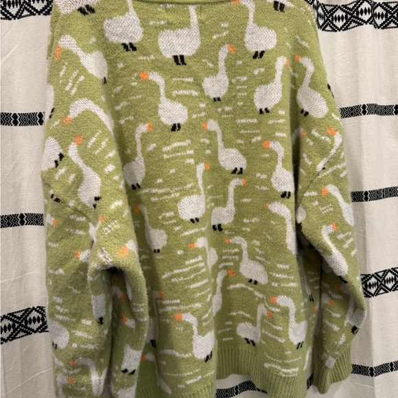 Cider Geese Print Knit Sweater 4X plus size - Picture 7 of 8